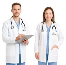 White medical coat long - coat,