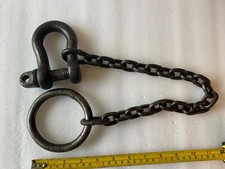 NARROW BOAT CANAL MOORING SHACKEL LIFTING GATE SECURITY CHAIN TOWING VINTAGE