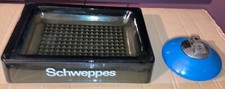 Lovely Vintage Schweppes Heavy Duty Glass Ashtray & Prince Table Top Lighter