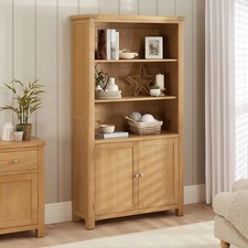 Tall Wide Bookcase Marbury Oak