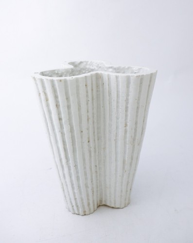White large vase chamotte - large,