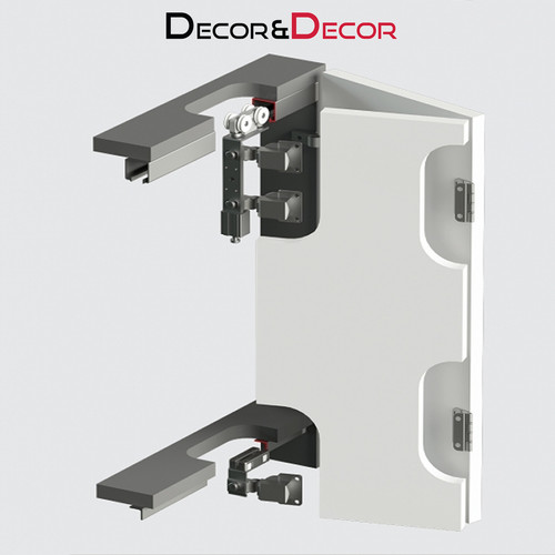 Folding sliding wardrobe track - sliding,