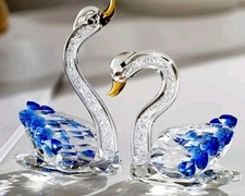 Beautiful Pair Of Blue Swans