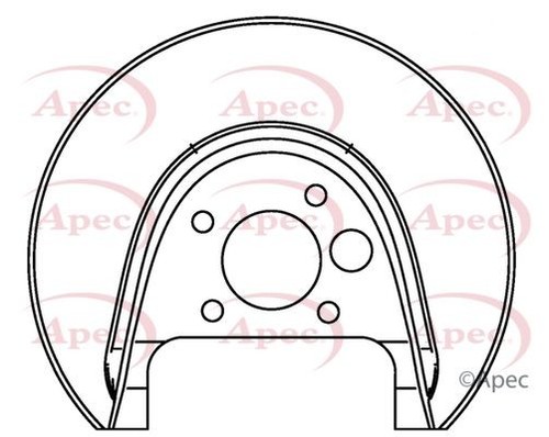Apec rear right brake splash - right,