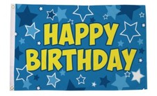 HAPPY BIRTHDAY BLUE 5x3 feet