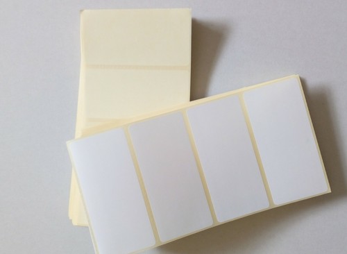White ribbon printer labels - ribbon,