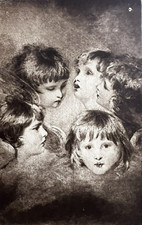 1918 The Cherub Choir Picture by Sir Joshua Reynolds, Vintage Image Postcard