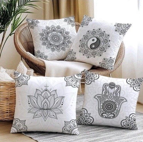 Set white meditation cushion - 4,