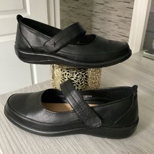 Softlites Womens Black Leather