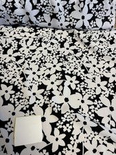 5 Metres Black & White Floral