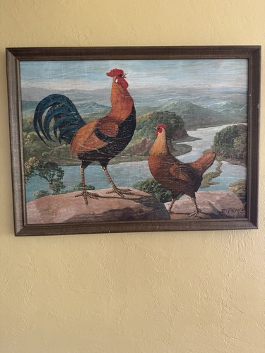 Primitive 19th century oil - century, on