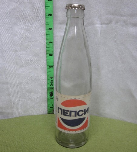 Pepsi empty glass bottle - pepsi,