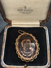 Vintage pink glass intaglio - vintage,