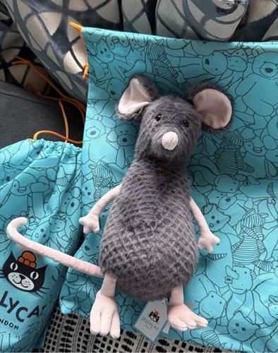 Jellycat lachlan sad rat - lachlan, rare