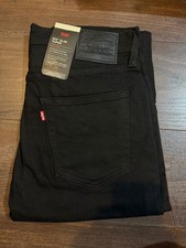 Levis 512 Slim Taper Jet Black Jeans For Mens All Sizes Waist 30,32,34,38