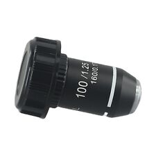 Black 195 High Quality Microscope Objective Lens Standard RMS Thread 4X 100X