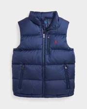 RALPH LAUREN Womens Rip Stop Down Gilet Ladies Size UK 14-16 Blue NEW
