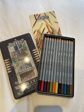 12 Derwent Watercolour Artists Pencils Lightly used  Good Condition