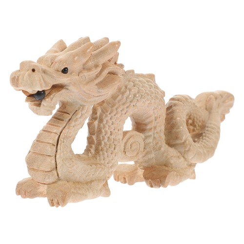 Dragon statue wooden - statue,