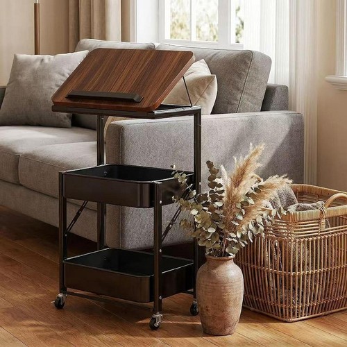 Rolling serving cart with