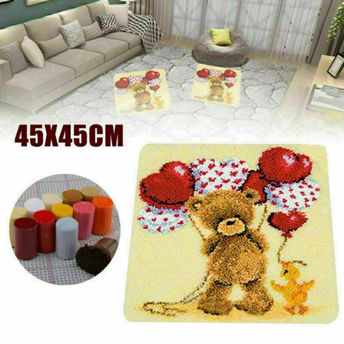 Large latch hook rug carpet - latch,