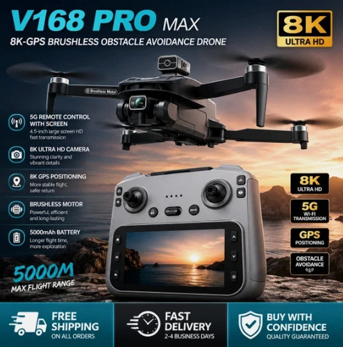 2025 v168 pro max gps - pro, 8k