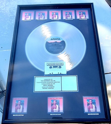 Whitney houston framed album - framed,