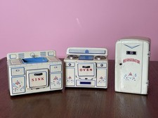 Vtg 1950s Tin Litho Dollhouse