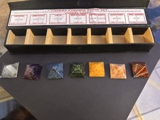 Set of 7pcs Chakra Pyramid Stone Crystal Natural Healing Wicca Spirituality Gift