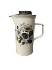Vintage Johnson Brothers Wildmoor Pattern Coffee Pot With Grey Lid