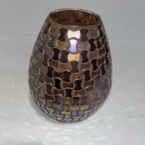 Mosaic mirrored inch vase - mirrored, 8