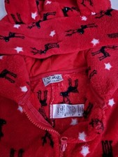 NEXT Girls CHRISTMAS 1ONESIE Pyjamas All in One Sleepsuit Size 11Yrs