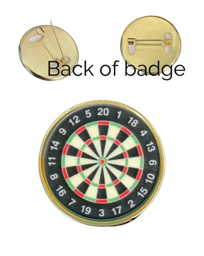 Dart board 27mm metal lapel - board,