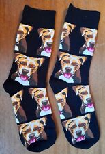 Novelty Staffordshire Bull Terrier Socks Staffy Staff Dog Puppy Black Doggie