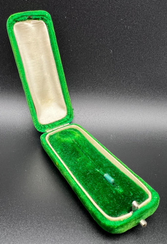 Antique green velvet stickpin - antique,