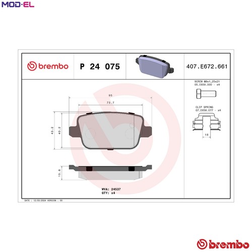 Brake pad set disc - brake,