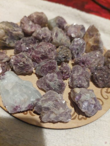 Gem lepidolite crystal - gem,