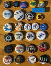 Vintage Pin Button Badges British Pop Rock 70’s Various Bands. Rare. 27 off