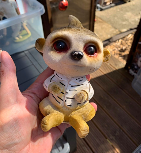 Painted baby meerkat figurine - meerkat,