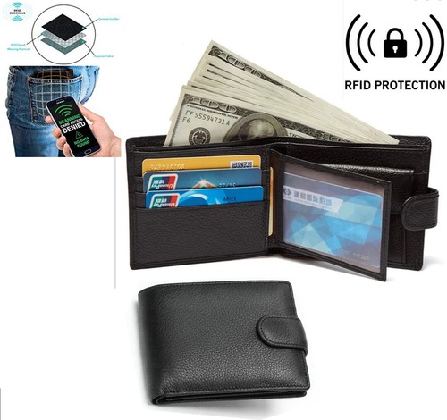 Leather bifold mens rfid - bifold,