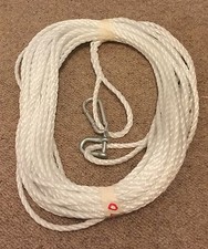 100 FT NEW 8MM ROPE. WHITE  ANCHOR BOAT MOORING WITH SNAP HOOK & d shackle V