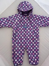 JOJO MAMAN BEBE Snowsuit 3-6M 🌸 SPLISH SPLASH Fleece Lined All In One PRAM SUIT