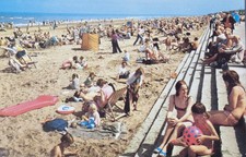 The Beach Rhyl, Vintage Postcard