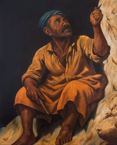 Original oil painting islamic - painting,
