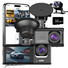 3 Lens Car Dash Cam Kit Front