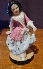 Antique 18th C French Sèvres porcelain lady figurine Naughty 5"
