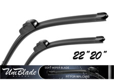 Front Flat Windscreen Wiper Blades UniBlade 22"/20" - 550mm 500mm