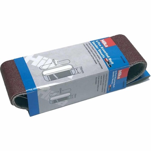 6pc assorted sanding - assorted, belts