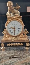 STUNNING SMALL FRENCH CHERUB MANTLE CLOCK DENT LONDON 