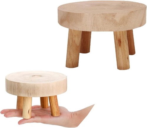 Mini wooden plant - plant, round